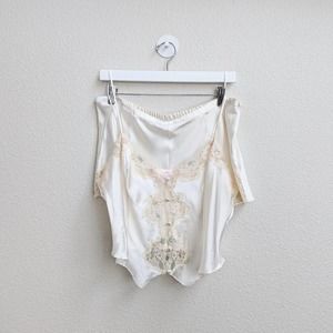 Victorias Secret White Silk Set Sz Large